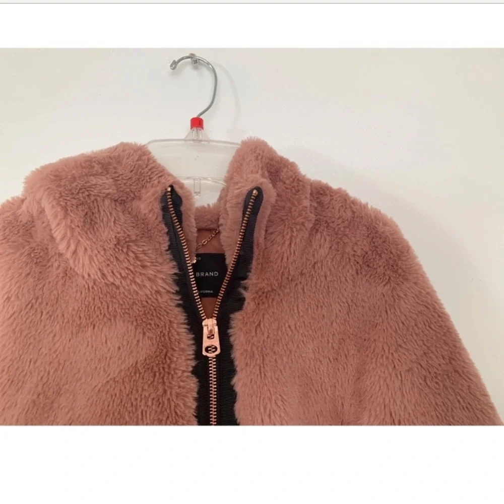 Lucky Brand Faux Fur Hooded Bomber Jacket Coat Size XL - Picture 5 of 11